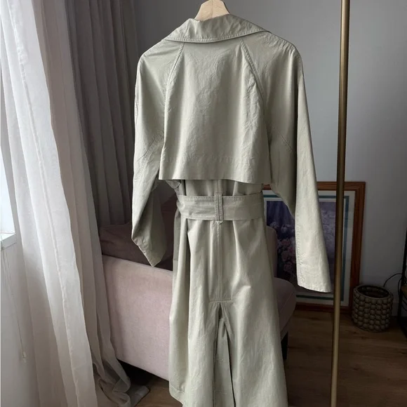 Mango Olive Light Trench Coat, S, Casual Chic - Picture 10 of 14